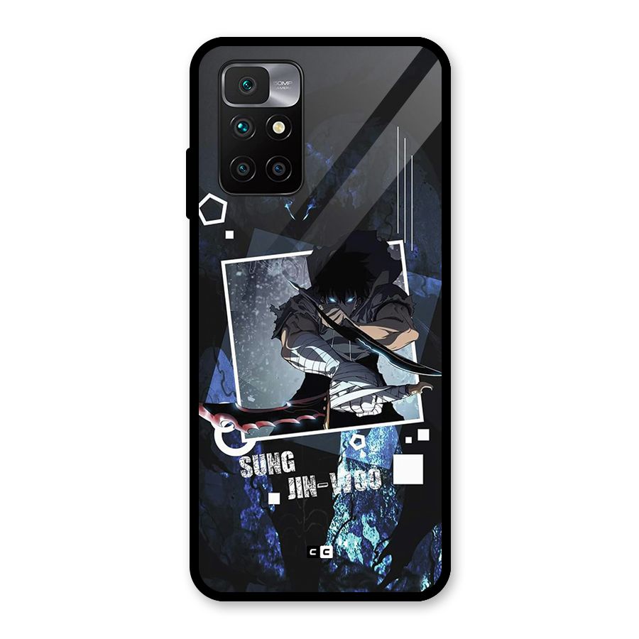 Sung Jinwoo In Battle Glass Back Case for Redmi 10 Prime