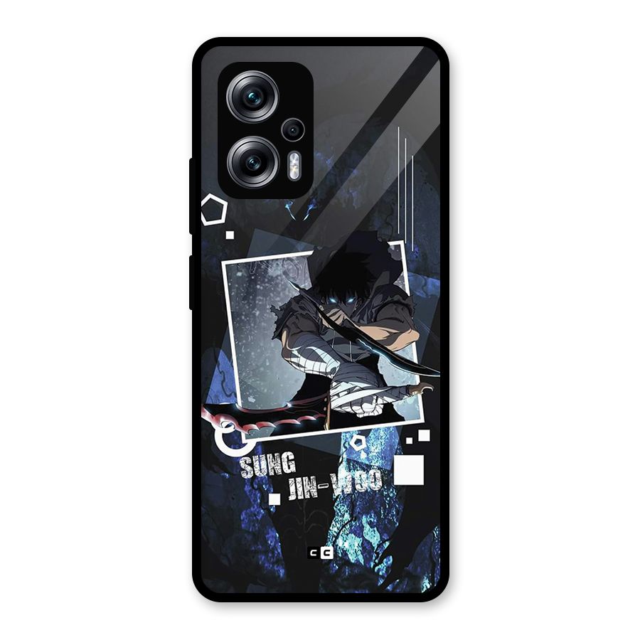 Sung Jinwoo In Battle Glass Back Case for Redmi K50i