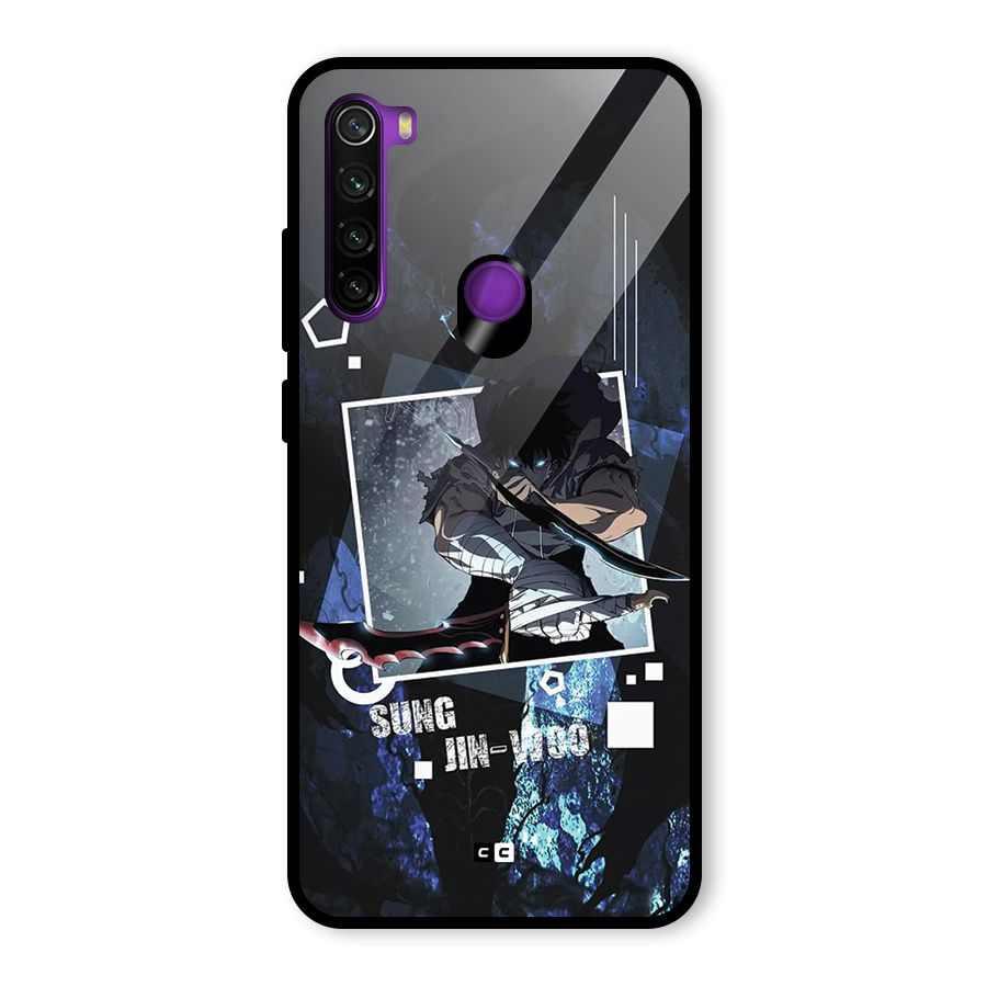 Sung Jinwoo In Battle Glass Back Case for Redmi Note 8