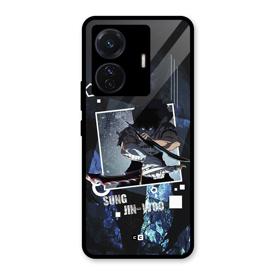 Sung Jinwoo In Battle Glass Back Case for Vivo T1 Pro