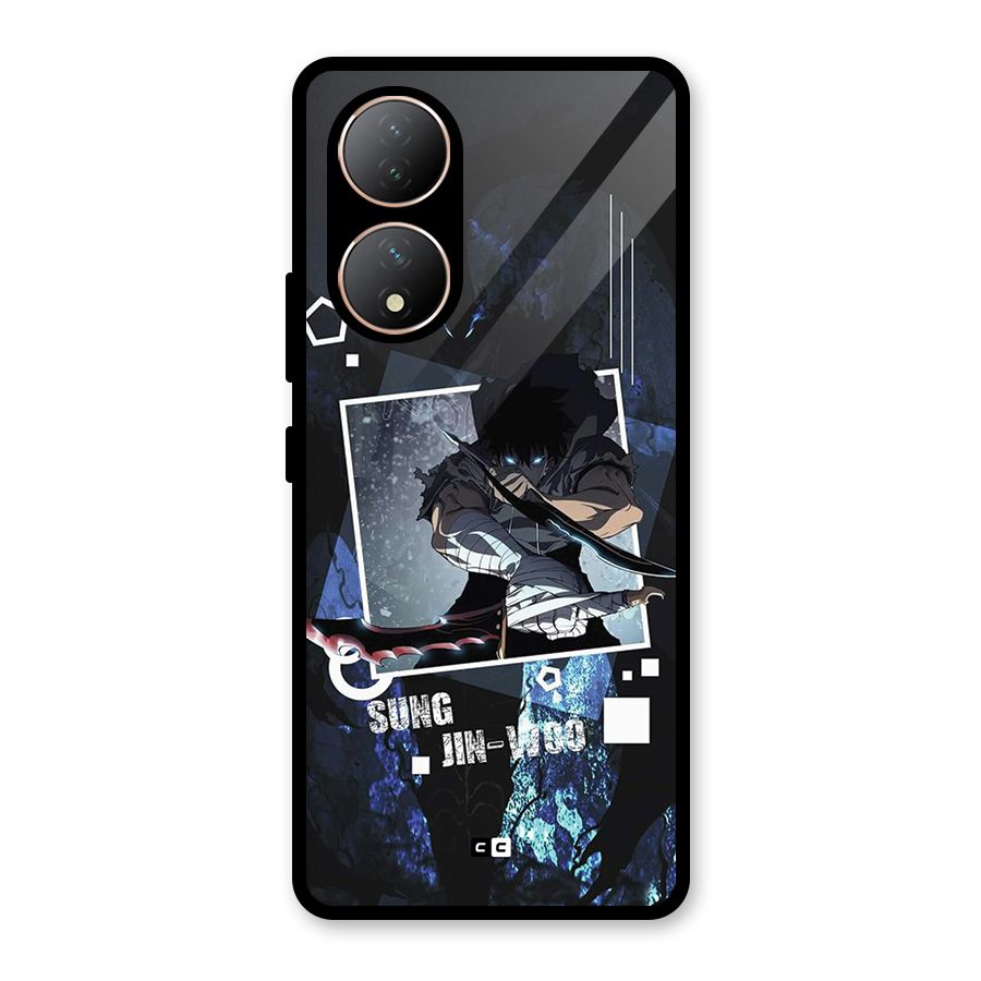 Sung Jinwoo In Battle Glass Back Case for Vivo T2