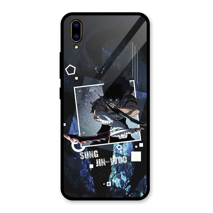 Sung Jinwoo In Battle Glass Back Case for Vivo V11 Pro