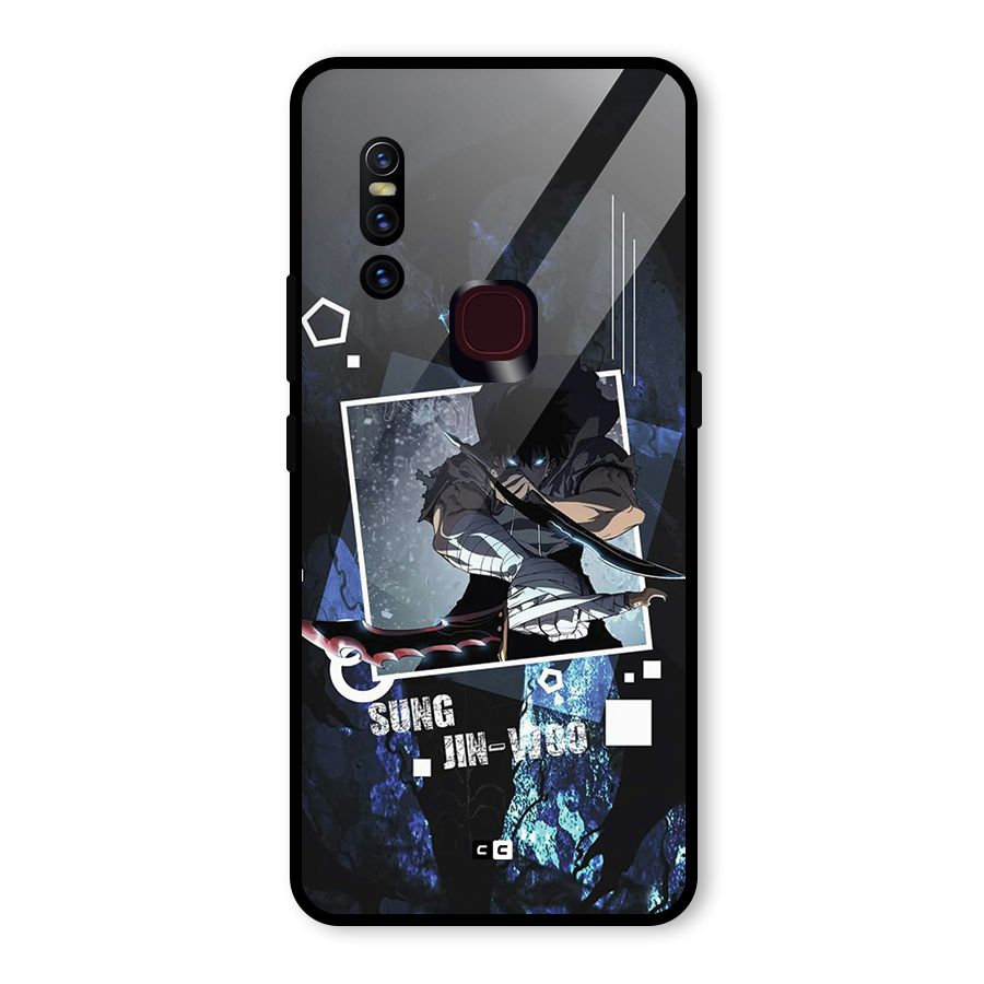 Sung Jinwoo In Battle Glass Back Case for Vivo V15