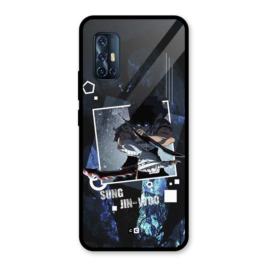 Sung Jinwoo In Battle Glass Back Case for Vivo V17