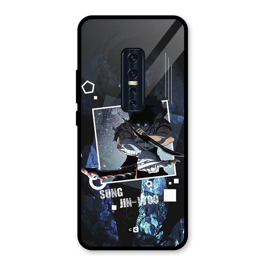 Sung Jinwoo In Battle Glass Back Case for Vivo V17 Pro