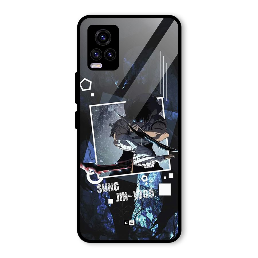 Sung Jinwoo In Battle Glass Back Case for Vivo V20