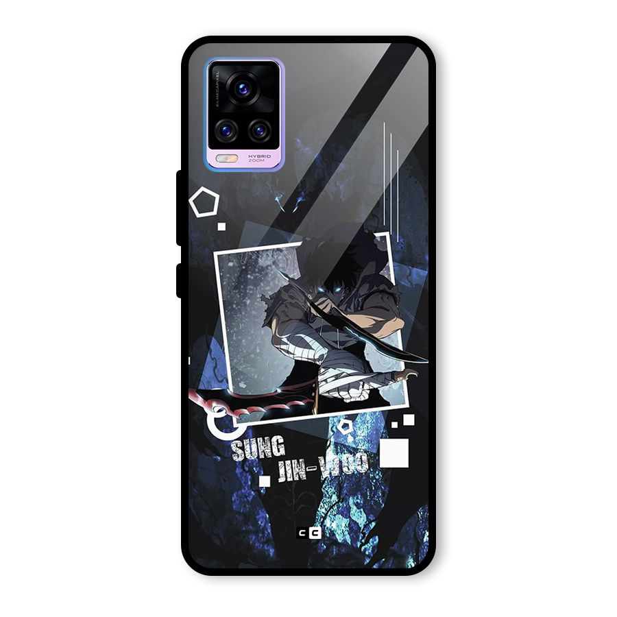 Sung Jinwoo In Battle Glass Back Case for Vivo V20 Pro