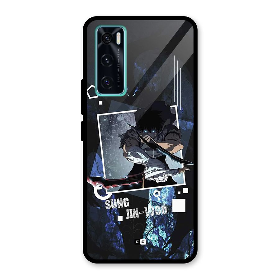 Sung Jinwoo In Battle Glass Back Case for Vivo V20 SE