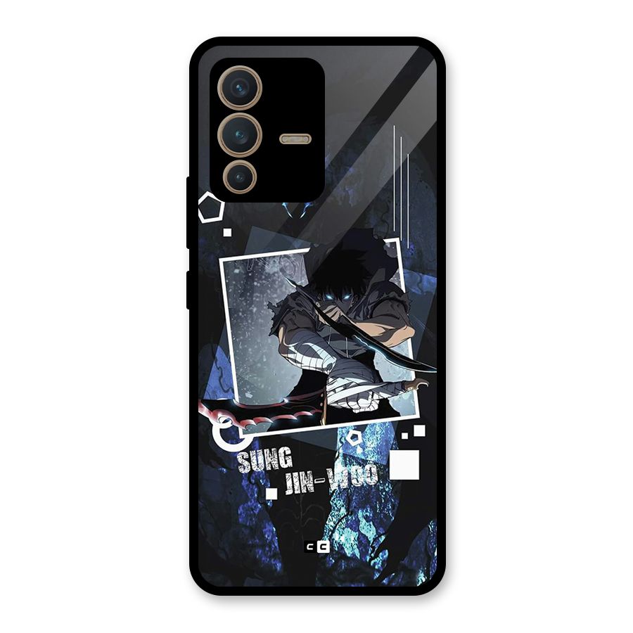 Sung Jinwoo In Battle Glass Back Case for Vivo V23 5G
