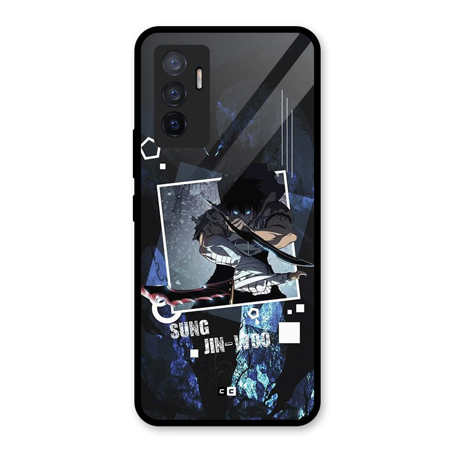 Sung Jinwoo In Battle Glass Back Case for Vivo V23e