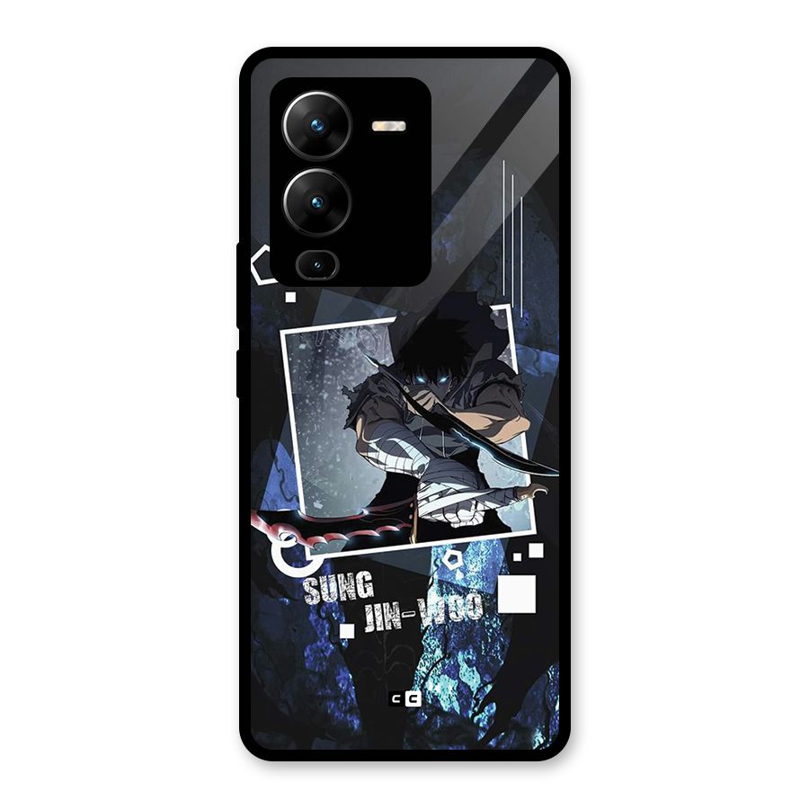 Sung Jinwoo In Battle Glass Back Case for Vivo V25 Pro