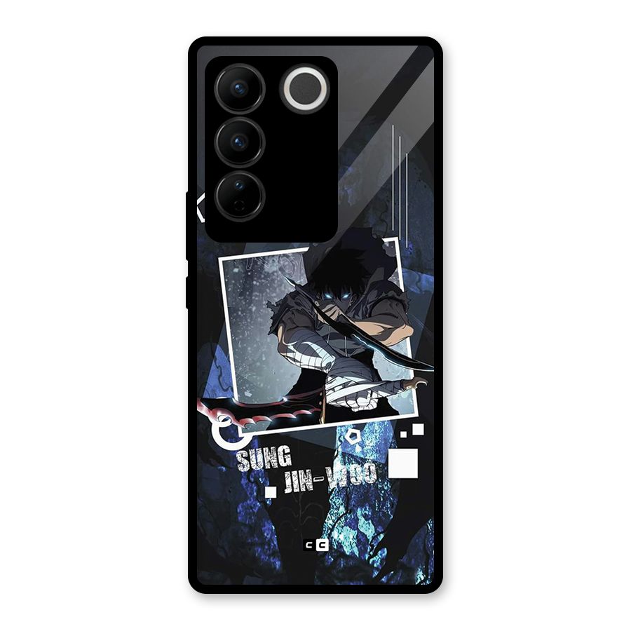 Sung Jinwoo In Battle Glass Back Case for Vivo V27