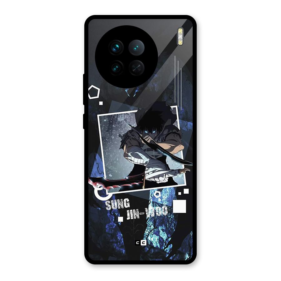 Sung Jinwoo In Battle Glass Back Case for Vivo X90