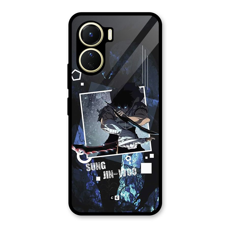 Sung Jinwoo In Battle Glass Back Case for Vivo Y16