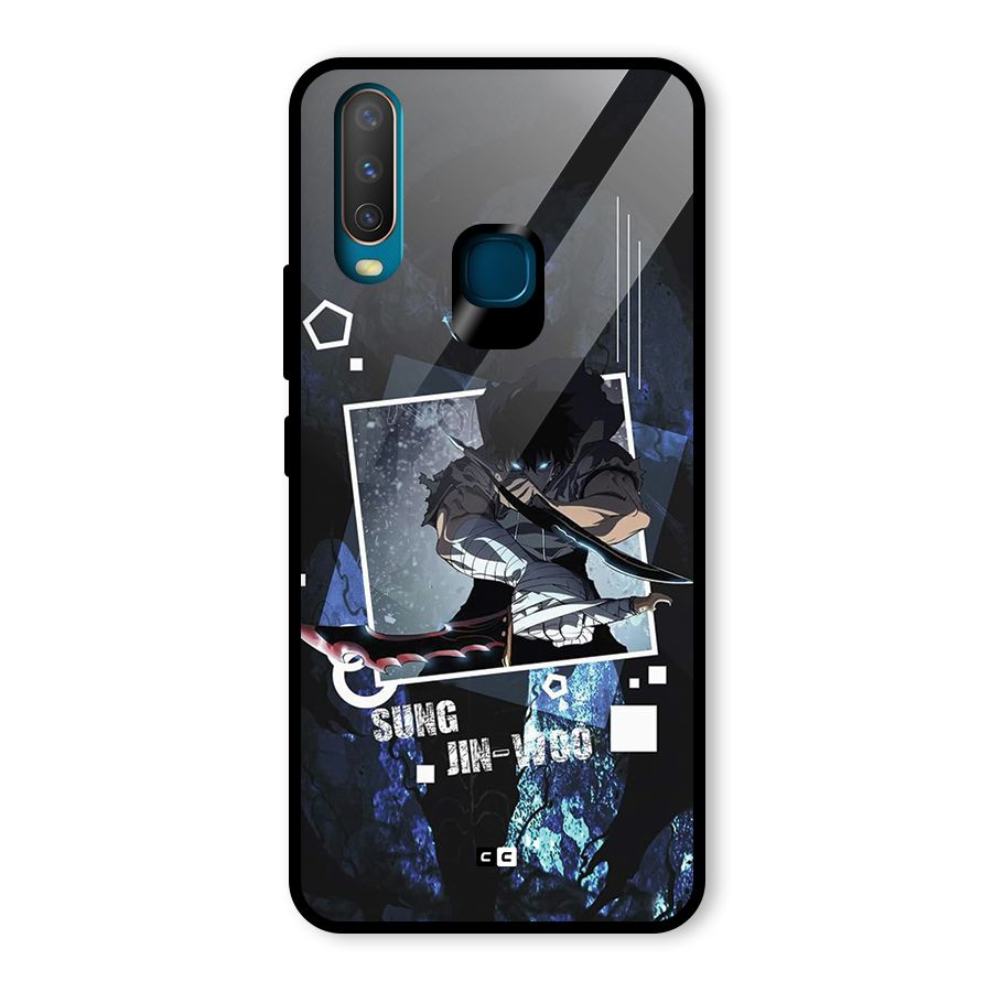 Sung Jinwoo In Battle Glass Back Case for Vivo Y17