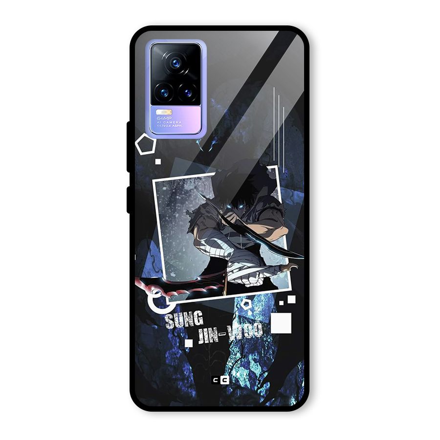 Sung Jinwoo In Battle Glass Back Case for Vivo Y73
