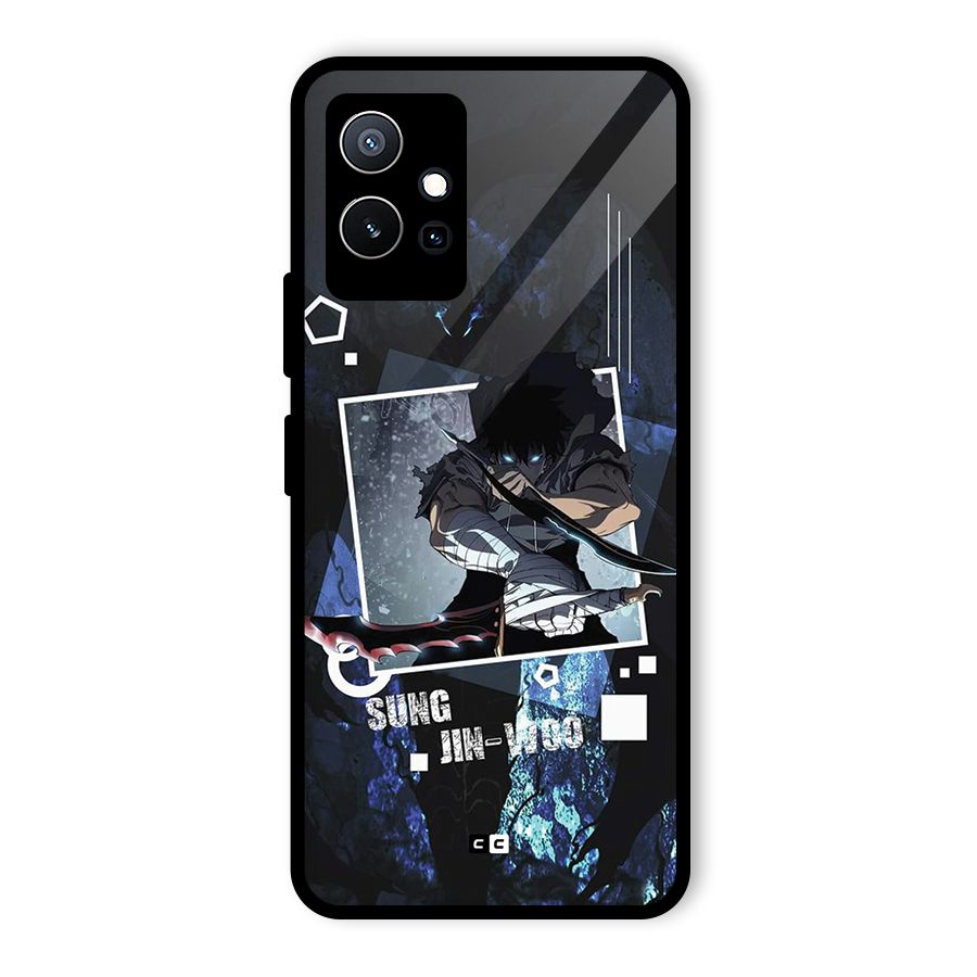 Sung Jinwoo In Battle Glass Back Case for Vivo Y75 5G