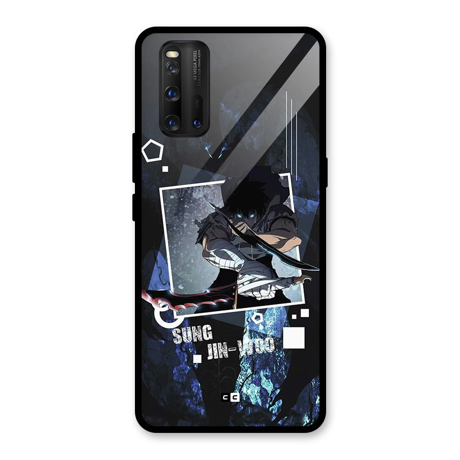 Sung Jinwoo In Battle Glass Back Case for Vivo iQOO 3
