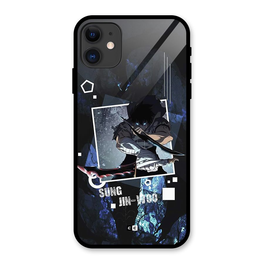 Sung Jinwoo In Battle Glass Back Case for iPhone 11