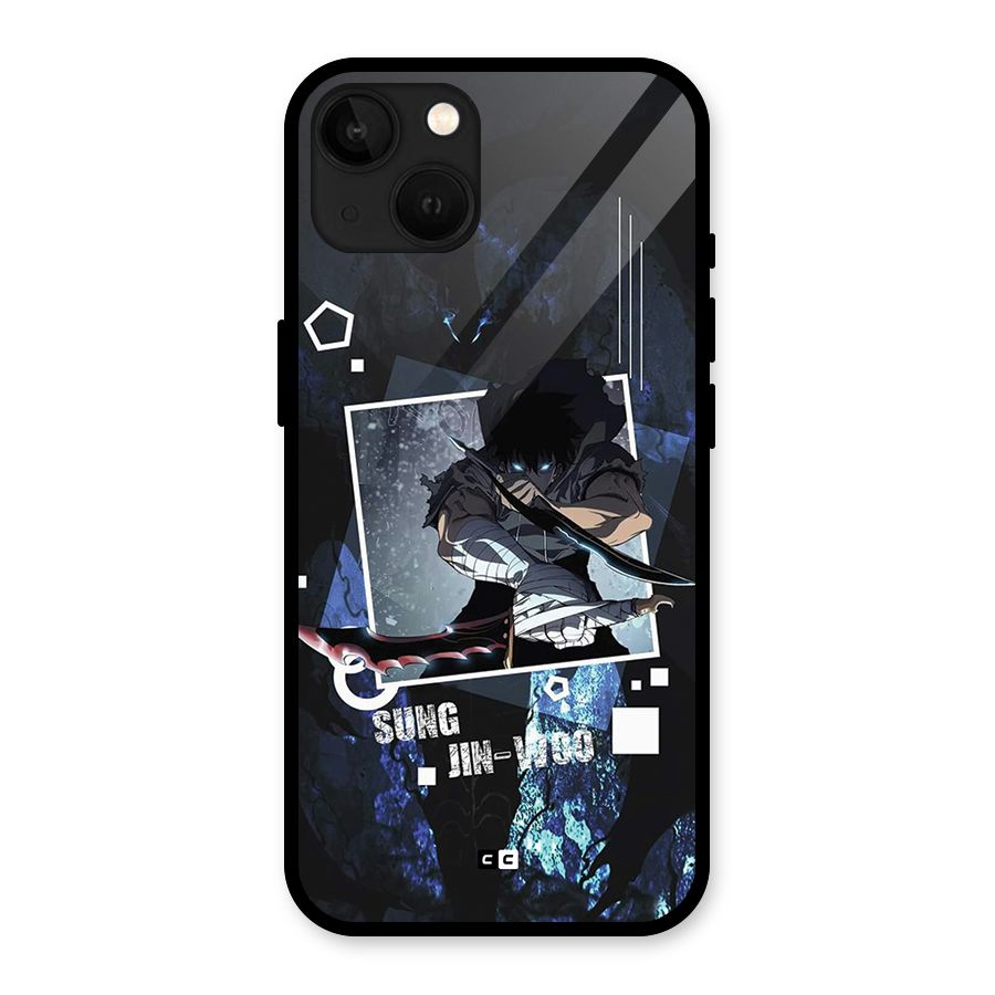 Sung Jinwoo In Battle Glass Back Case for iPhone 13
