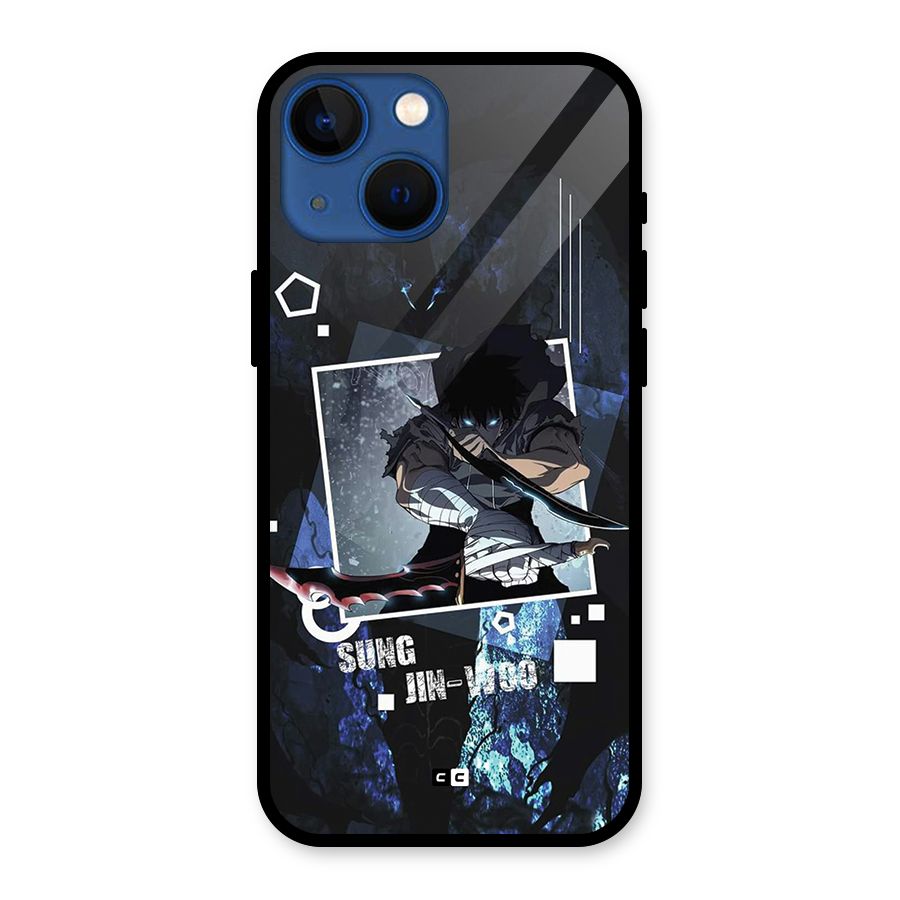 Sung Jinwoo In Battle Glass Back Case for iPhone 13 Mini