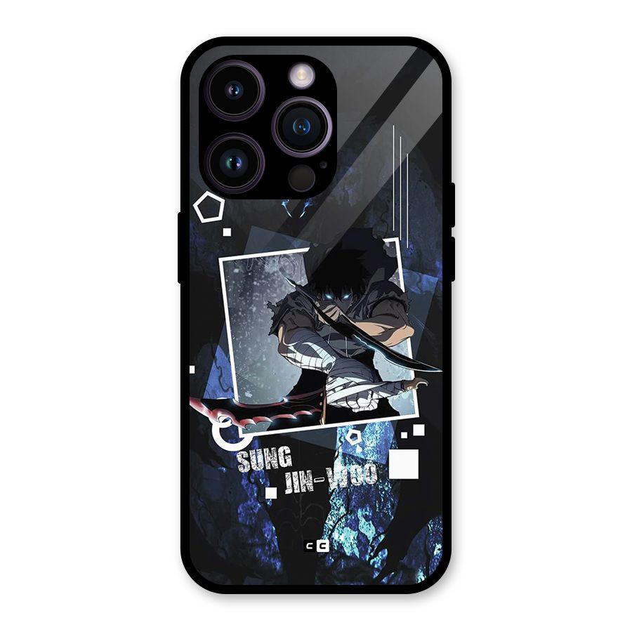 Sung Jinwoo In Battle Glass Back Case for iPhone 14 Pro