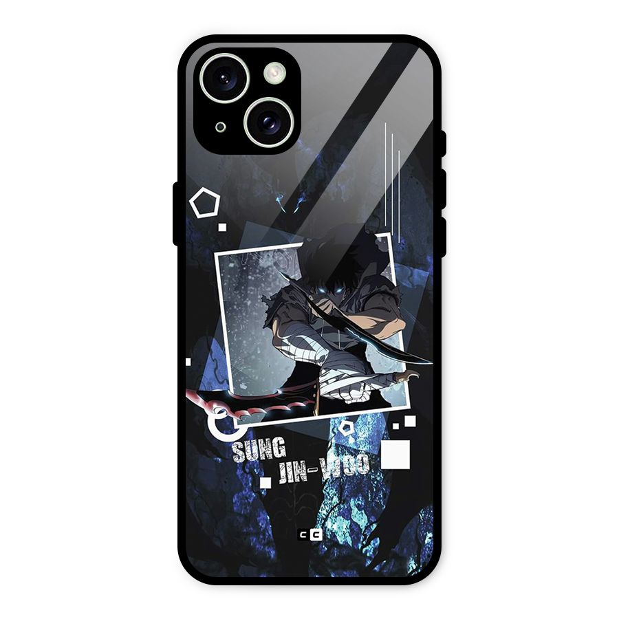 Sung Jinwoo In Battle Glass Back Case for iPhone 15 Plus