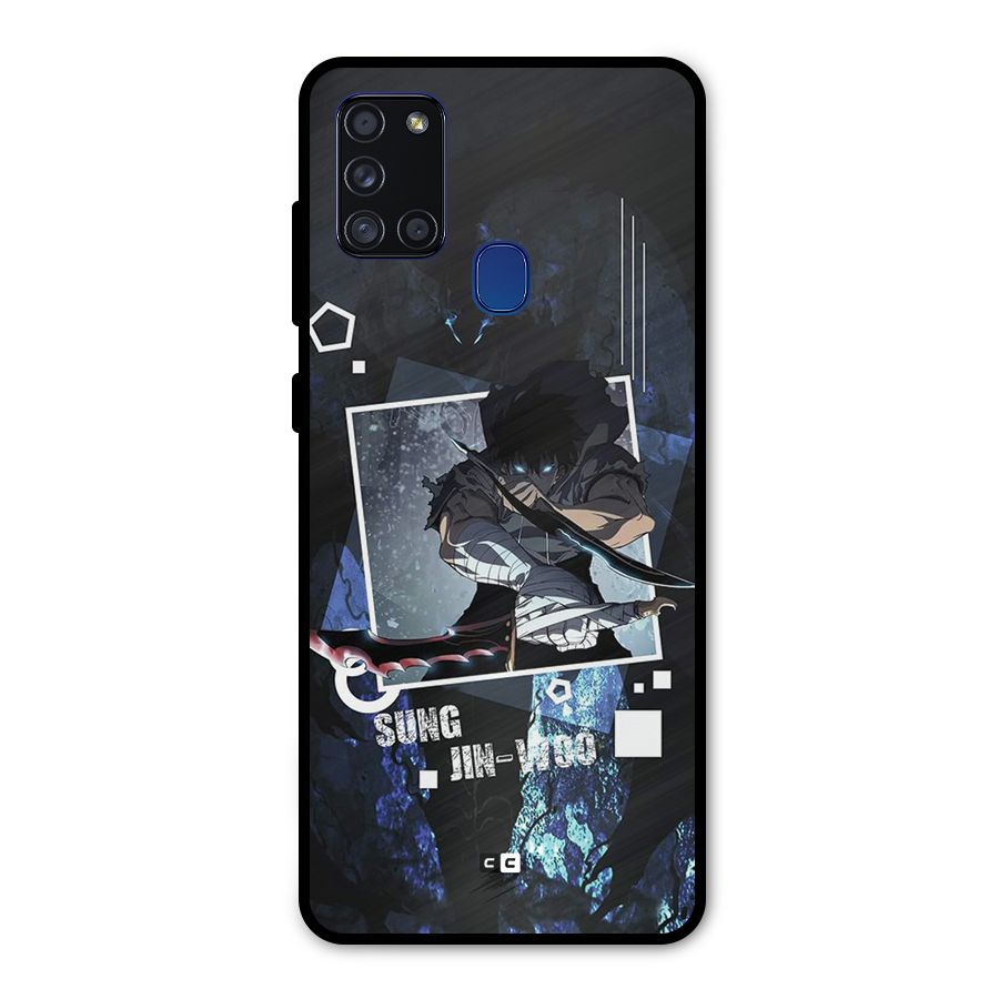 Sung Jinwoo In Battle Metal Back Case for Galaxy A21s