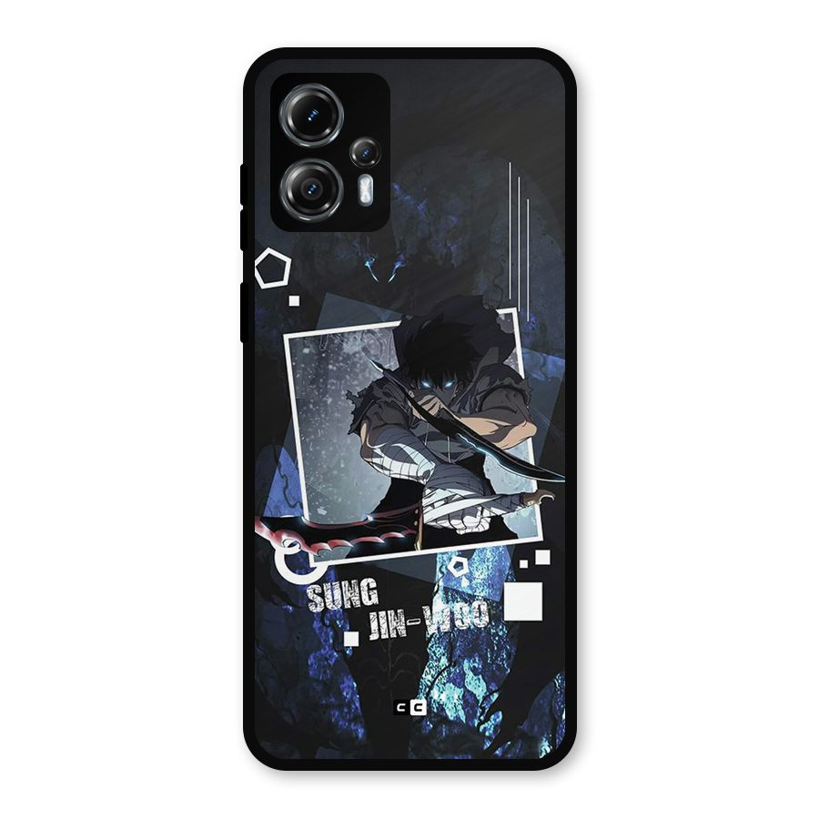 Sung Jinwoo In Battle Metal Back Case for Moto G13