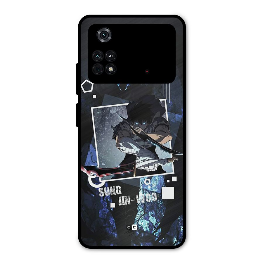 Sung Jinwoo In Battle Metal Back Case for Poco M4 Pro 4G