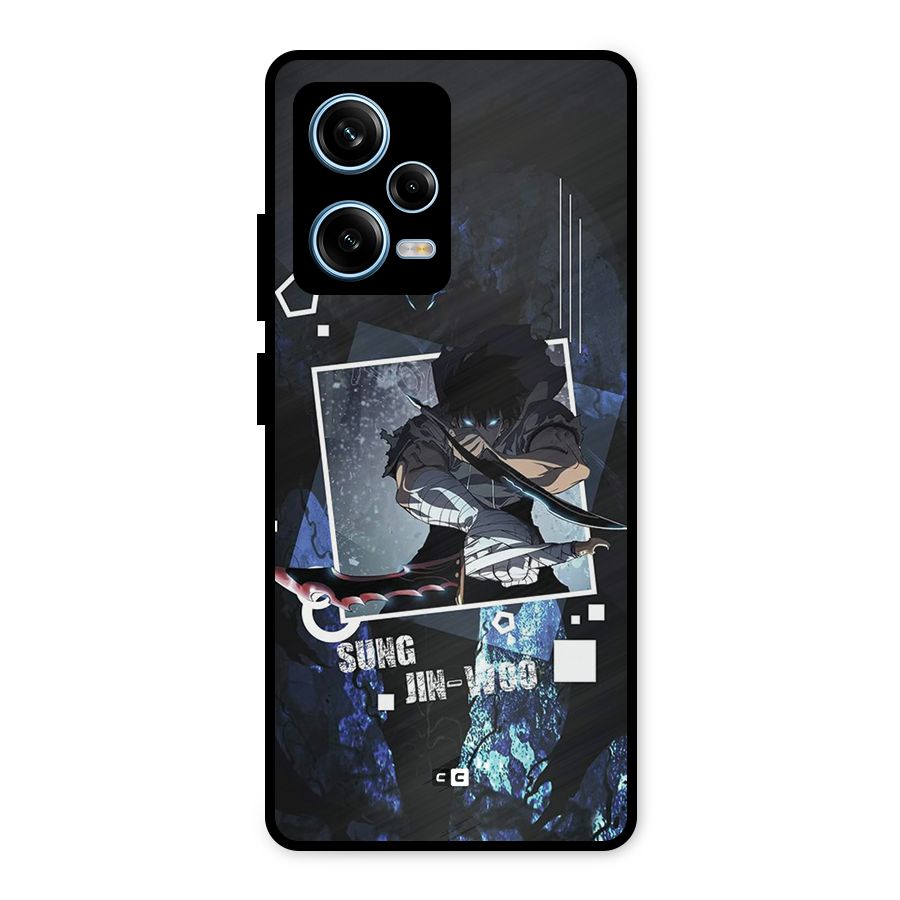Sung Jinwoo In Battle Metal Back Case for Redmi Note 12 Pro