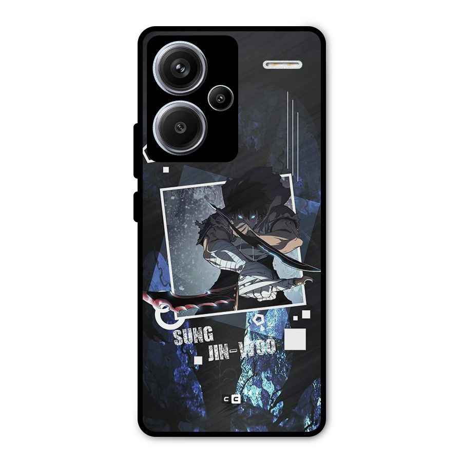 Sung Jinwoo In Battle Metal Back Case for Redmi Note 13 Pro Plus