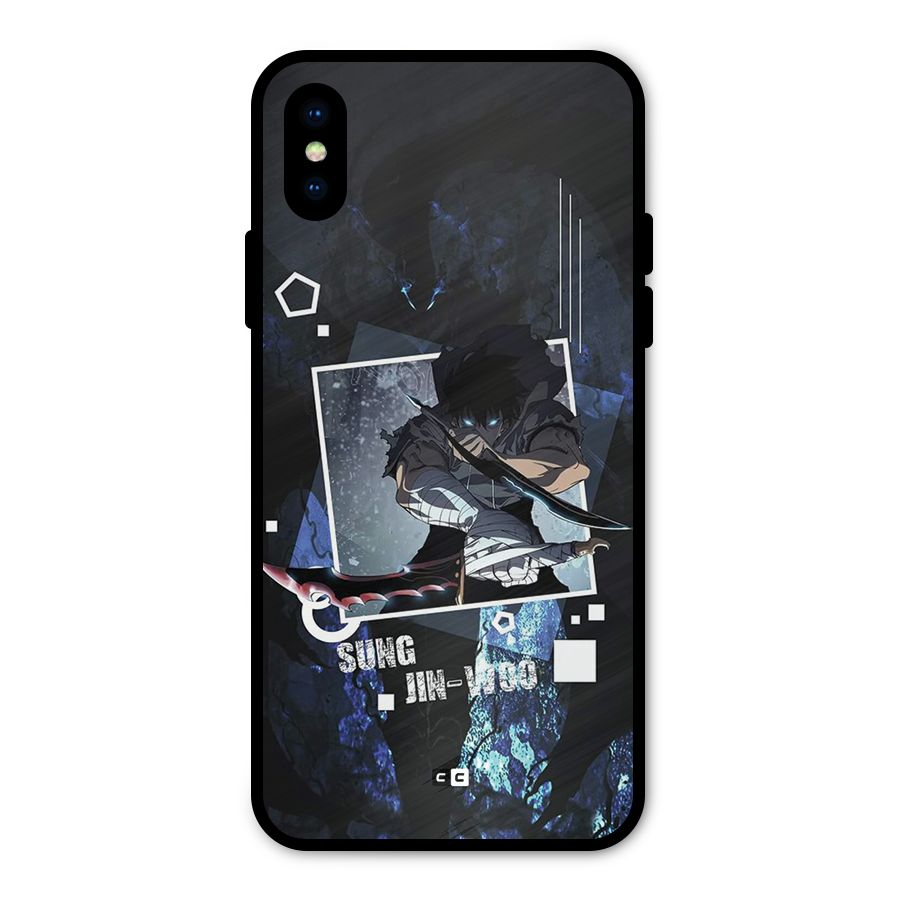 Sung Jinwoo In Battle Metal Back Case for iPhone XS