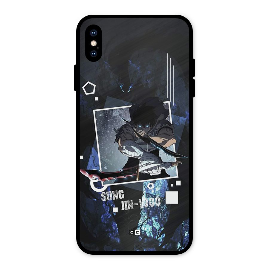 Sung Jinwoo In Battle Metal Back Case for iPhone XS Max