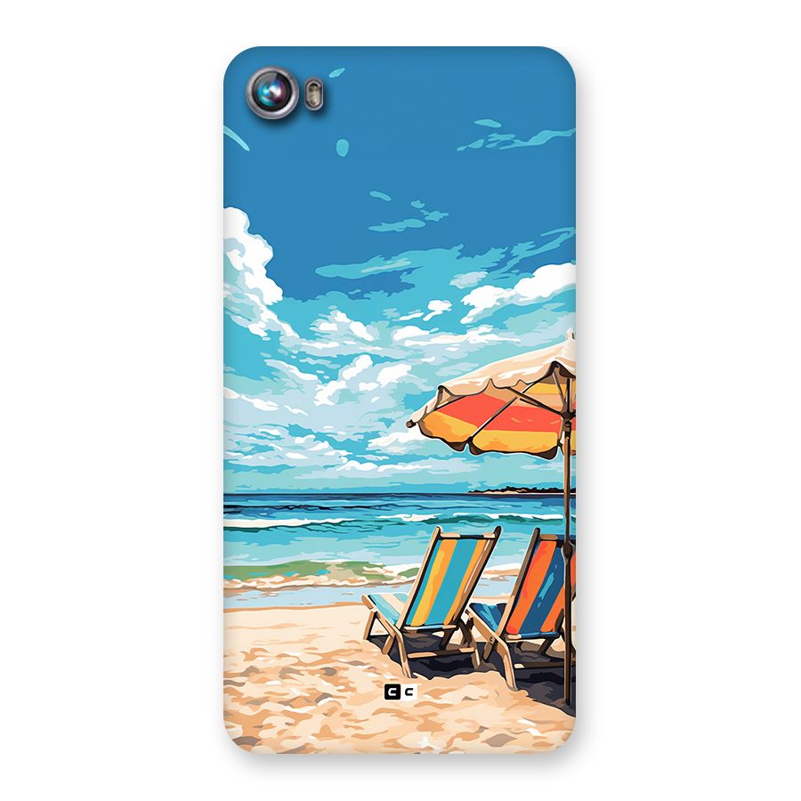Sunny Beach Back Case for Canvas Fire 4 (A107)