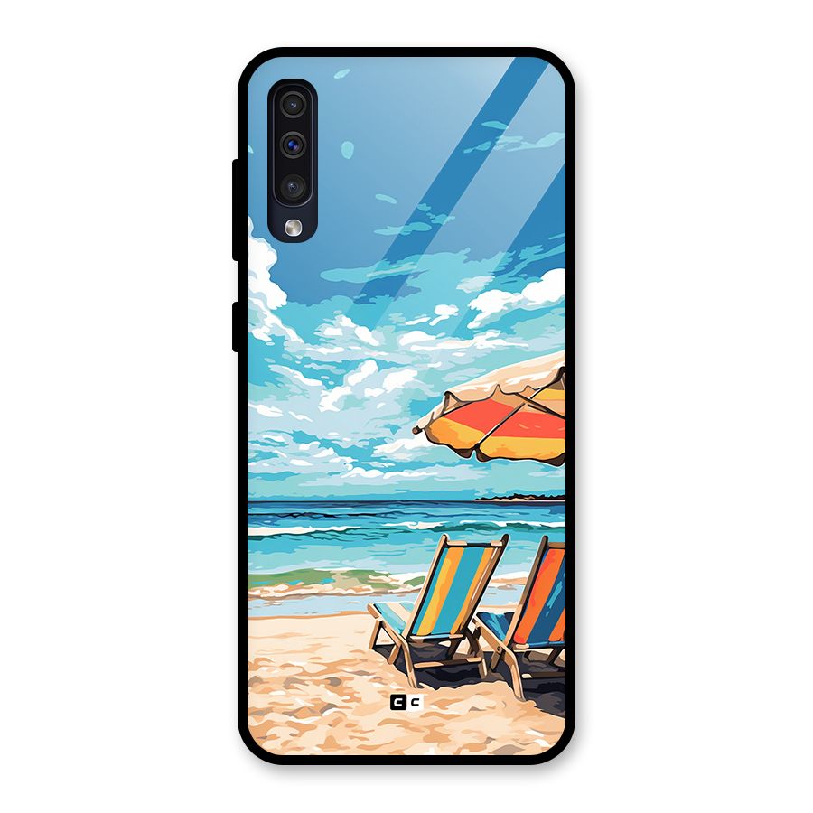 Sunny Beach Glass Back Case for Galaxy A30s