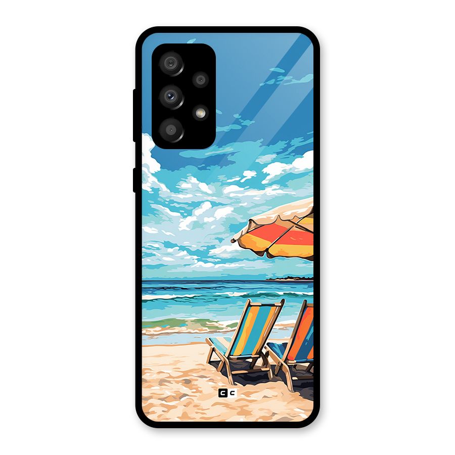 Sunny Beach Glass Back Case for Galaxy A32
