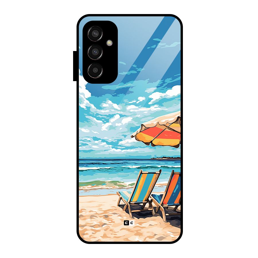 Sunny Beach Glass Back Case for Galaxy F13
