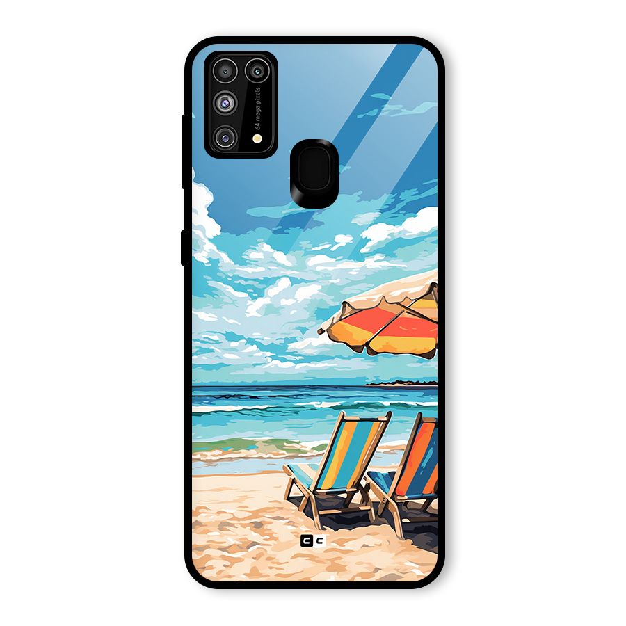 Sunny Beach Glass Back Case for Galaxy F41