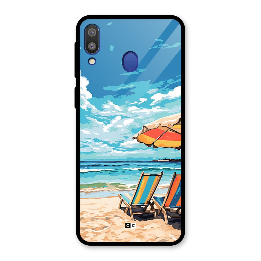 Sunny Beach Glass Back Case for Galaxy M20