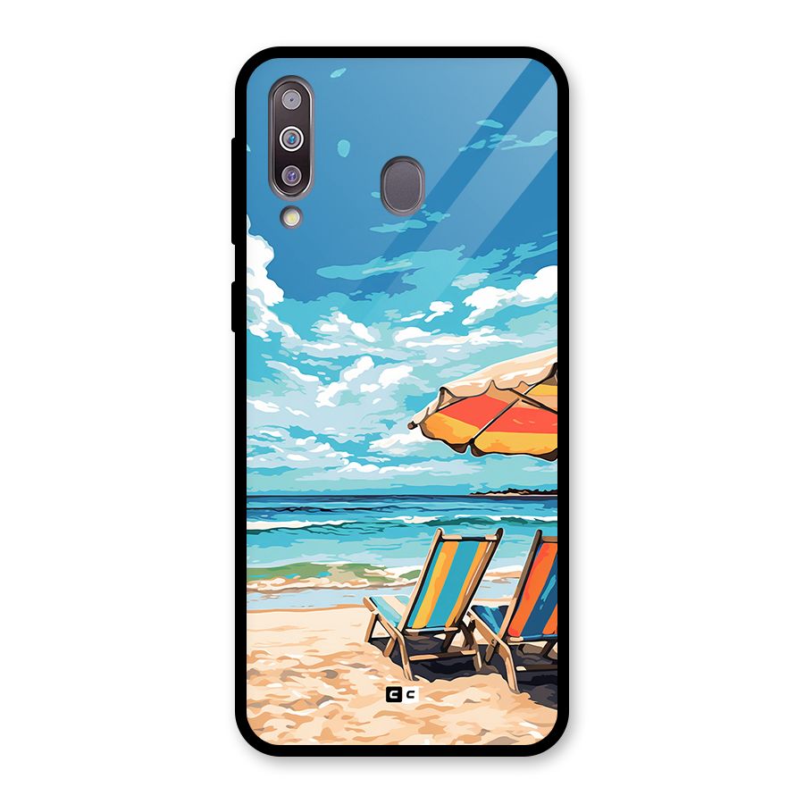 Sunny Beach Glass Back Case for Galaxy M30