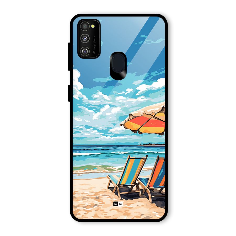 Sunny Beach Glass Back Case for Galaxy M30s