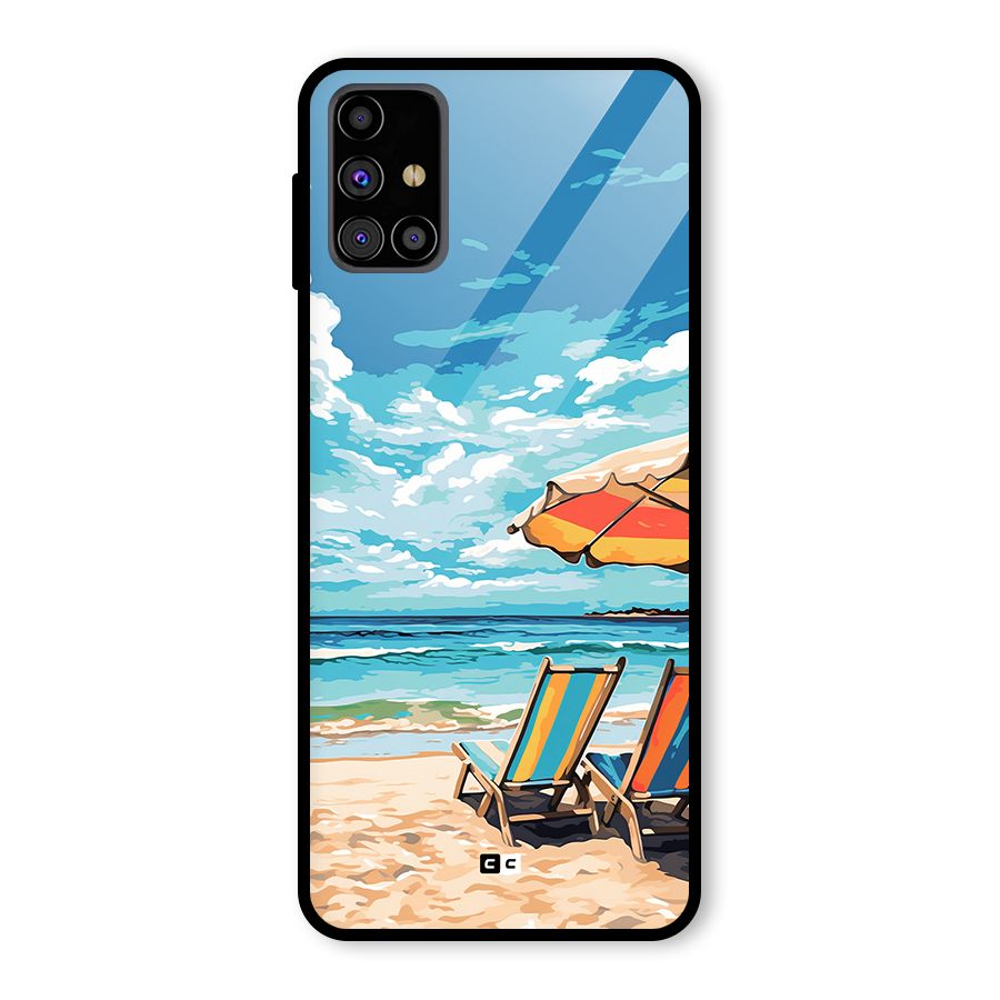 Sunny Beach Glass Back Case for Galaxy M31s