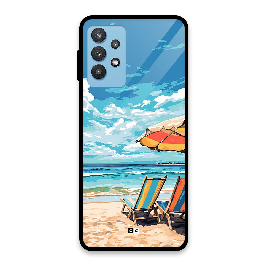Sunny Beach Glass Back Case for Galaxy M32 5G