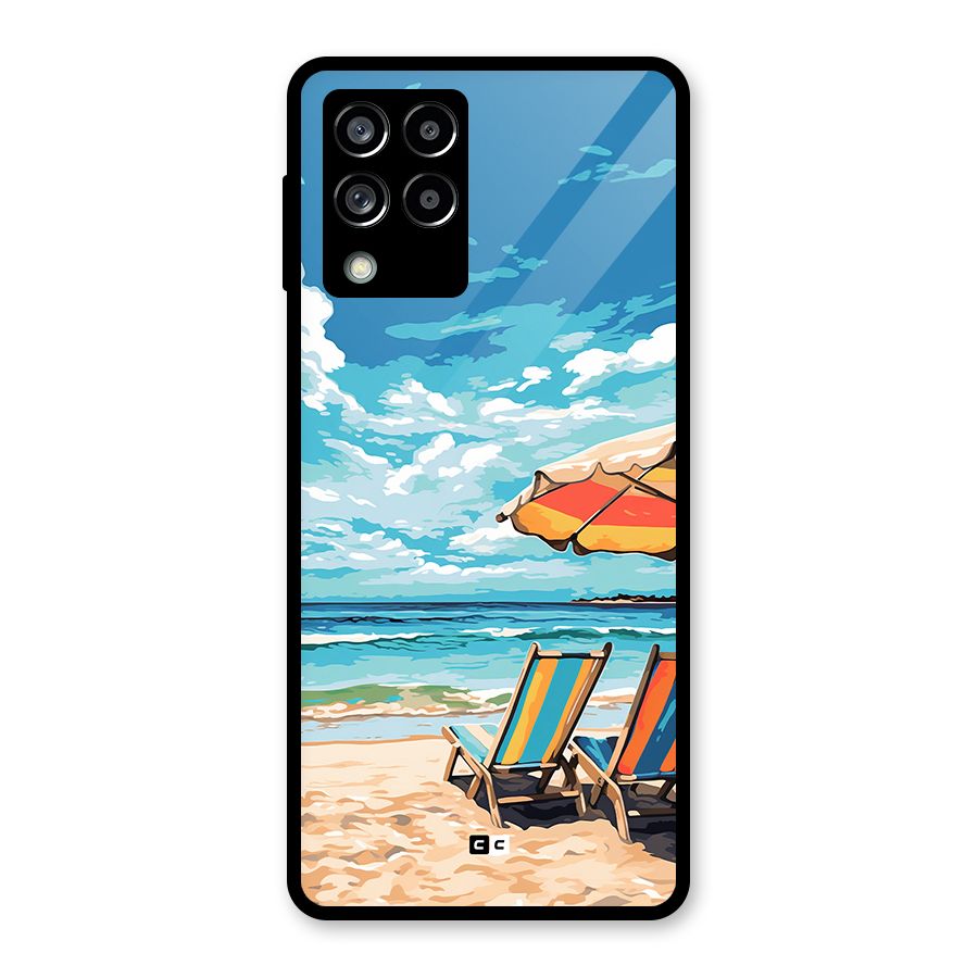 Sunny Beach Glass Back Case for Galaxy M53 5G