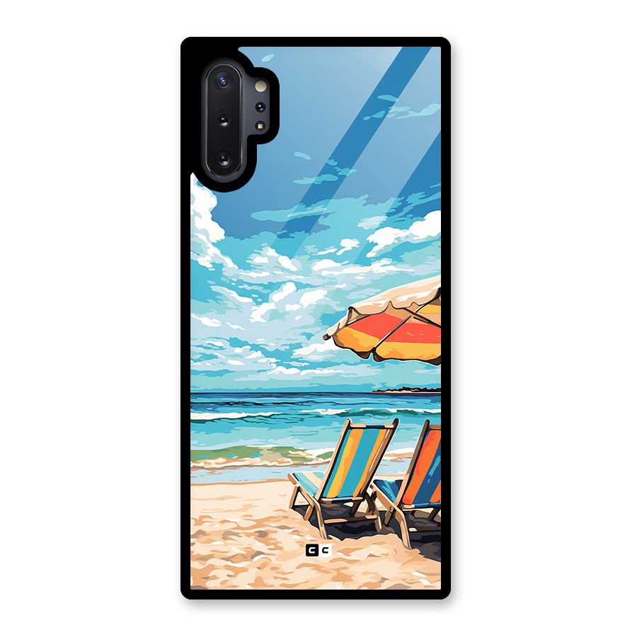 Sunny Beach Glass Back Case for Galaxy Note 10 Plus