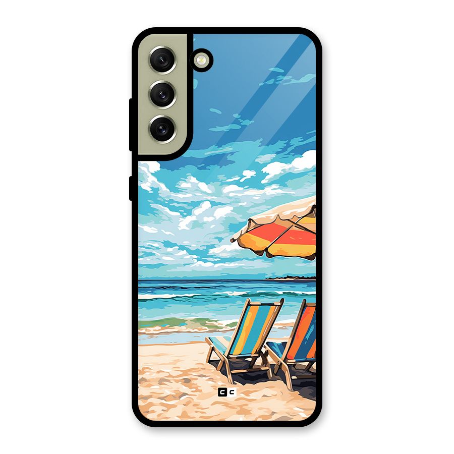 Sunny Beach Glass Back Case for Galaxy S21 FE 5G