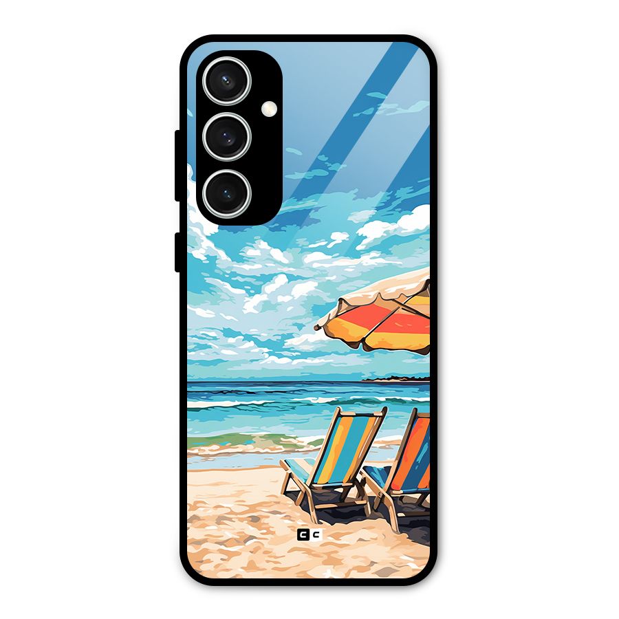 Sunny Beach Glass Back Case for Galaxy S23 FE