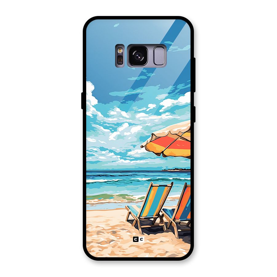 Sunny Beach Glass Back Case for Galaxy S8