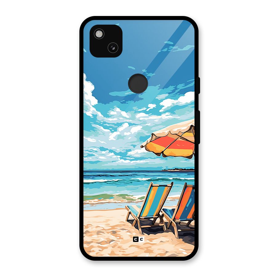 Sunny Beach Glass Back Case for Google Pixel 4a